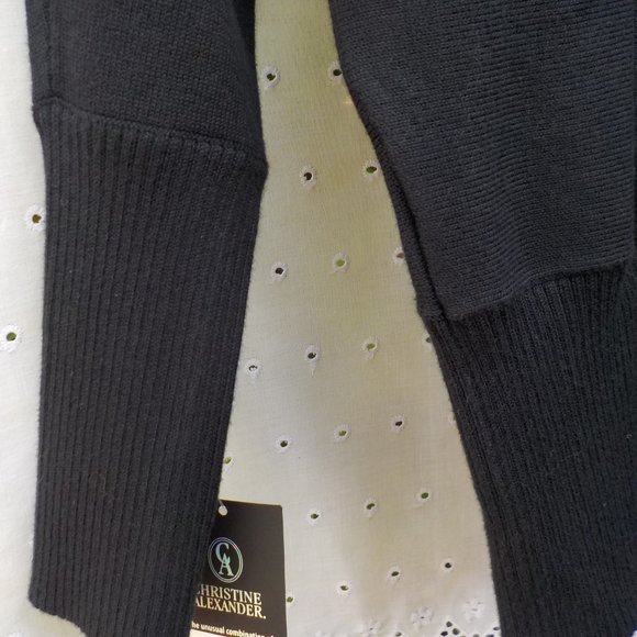 NWT Christine Alexander Embellished Top Black SZ S - Picture 15 of 16